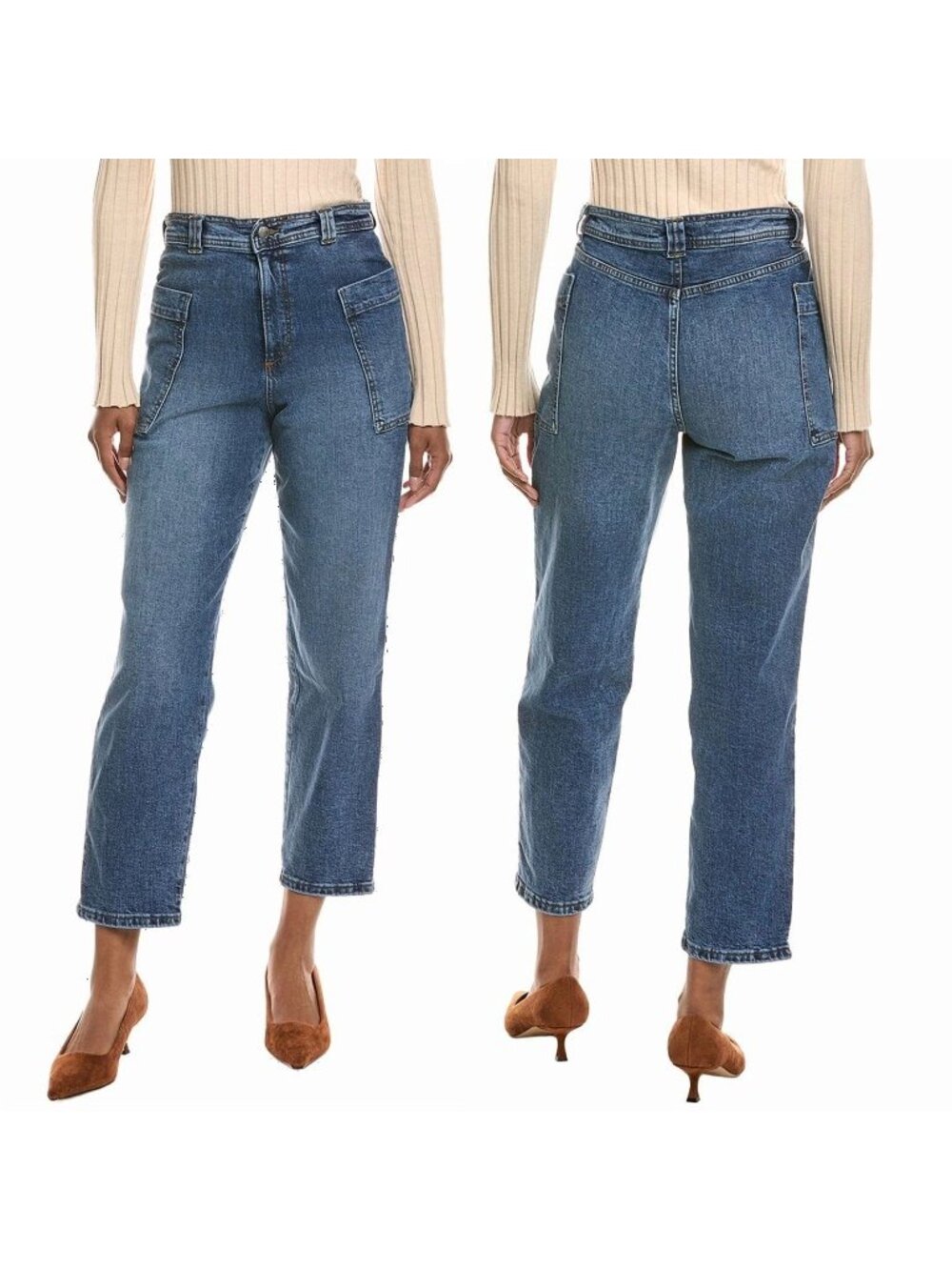 JOE'S Jeans Phoebe Patch Pocket Barrel Leg Jeans Size 25 Denim Esteem High Rise